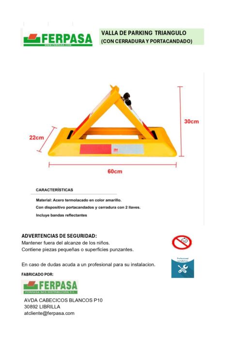 VALLA PARKING MOD TRIÁNGULO C/CERR - Imagen 9