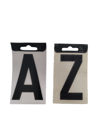 LETRAS VINILO ADHESIVO EN NEGRO O FLUORESCENTE DE 25, 50, 80 MM
