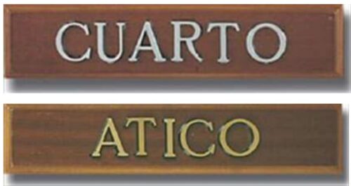 RÓTULOS PLANTA MADERA 350X80 MM