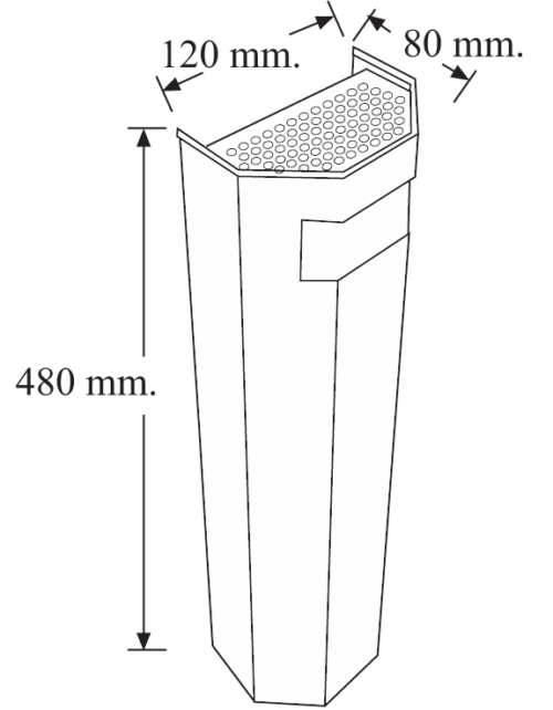 CENICERO PARED ACERO INOX. REFORZADO (48X12X8) - Imagen 2