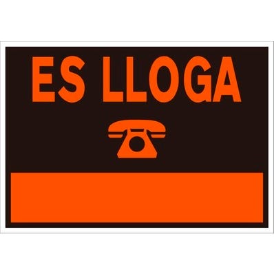 CARTEL `ES LLOGA` 70X50