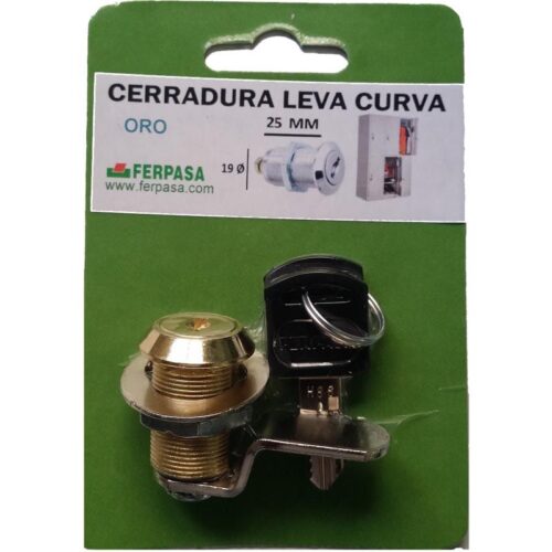 CERRADURA BUZÓN Ø19MM L.25MM LEVA CURVA (7) - Imagen 3