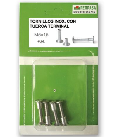 TORNILLOS INOX. CON TUERCA TERMINAL