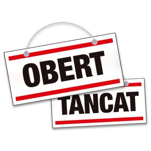 ROTULO PVC DOBLE CARA OBERT-TANCAT 150X300 MM