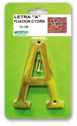 ABECEDARIO FIJACIÓN C/TORNILLOS 10CM
