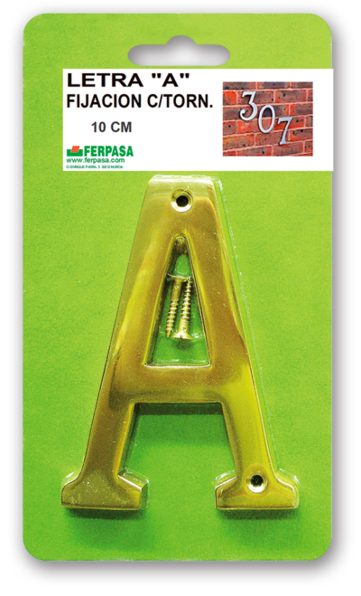 ABECEDARIO FIJACIÓN C/TORNILLOS 10CM