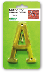 ABECEDARIO FIJACIÓN C/TORNILLOS 7,5CM