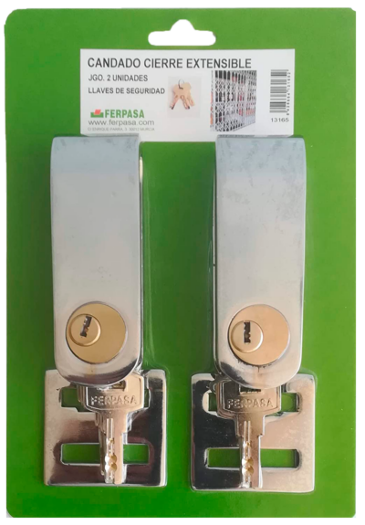 JUEGO 2 CANDADOS PARA CIERRE EXTENSIBLE