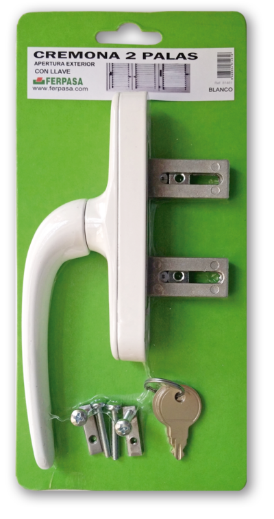CREMONA 2 PALAS CON LLAVE (APERTURA EXTERIOR)