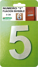 NUMERACIÓN ACERO INOX. 8CM