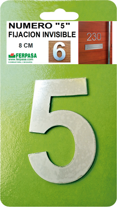 NUMERACIÓN ACERO INOX. 8CM