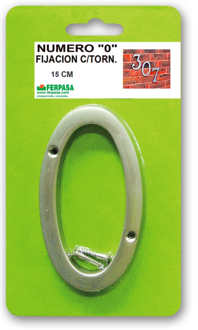 NUMERACIÓN FIJACIÓN C/TORNILLOS 15CM