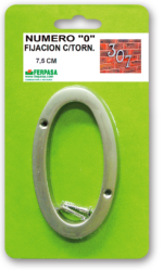 NUMERACIÓN FIJACIÓN C/TORNILLOS 7,5CM