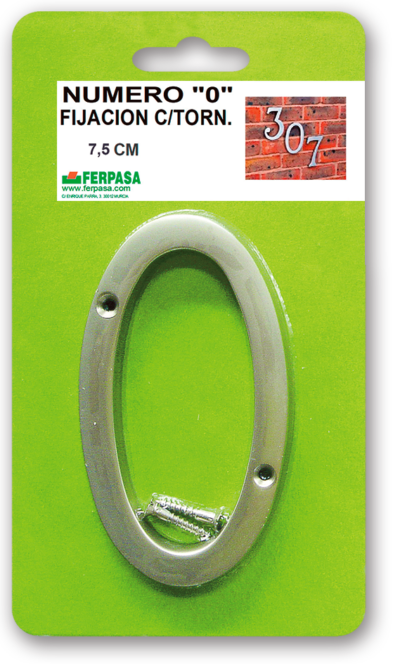 NUMERACIÓN FIJACIÓN C/TORNILLOS 7,5CM