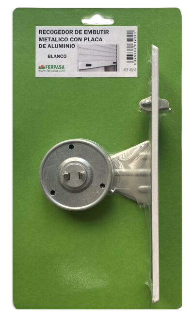RECOGEDOR EMBUTIR METÁLICO CON PLACA ALUMINIO