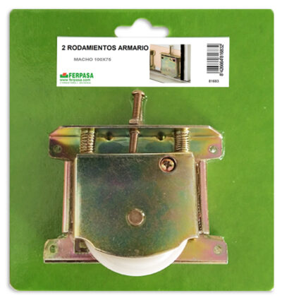 2 RODAMIENTOS PUERTA ARMARIO 100x75 MM