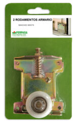 2 RODAMIENTOS PUERTA ARMARIO 65x73 MM