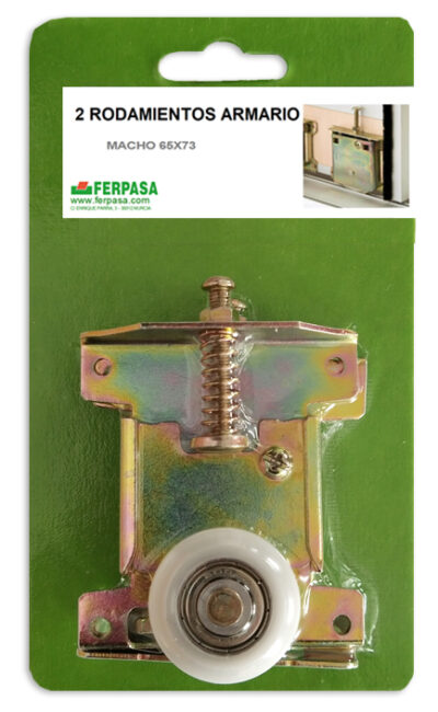 2 RODAMIENTOS PUERTA ARMARIO 65x73 MM