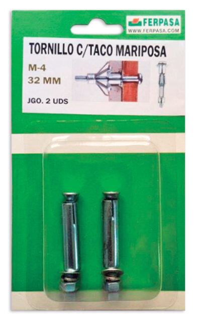TORNILLO C/TACO MARIPOSA BL.2
