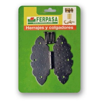 BISAGRA MARIPOSA NEGRO FORJA BLISTER