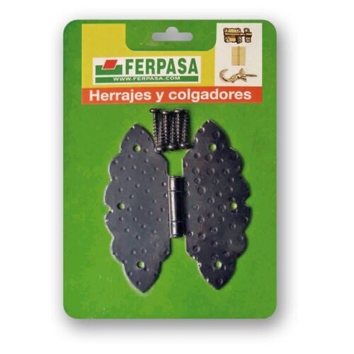 BISAGRA MARIPOSA NEGRO FORJA BLISTER