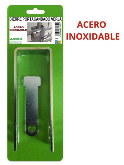 CIERRE PORTACANDADO VERJA ACERO INOX