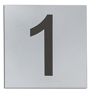 Rótulos Acero Inox. Puerta (80x80 mm)