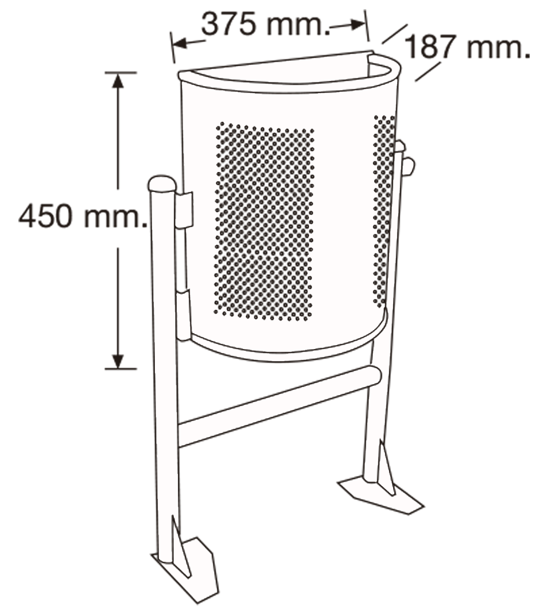 PAPELERA MOD "RHIN" SEMI INOX - Imagen 4