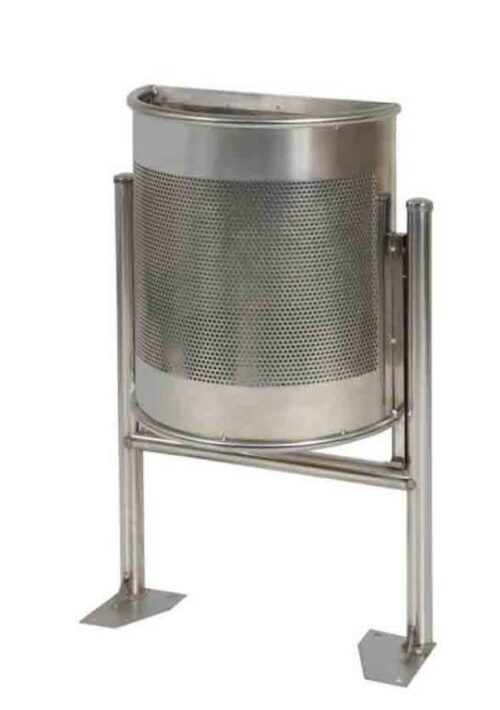 Papelera Mod Rhin Semi Acero Inoxidable