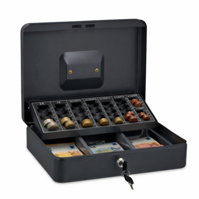 CAJA DE CAUDALES CON BANDEJA CONTADORA DE MONEDAS/BILLETES