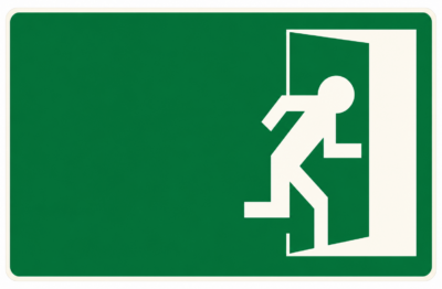 CARTEL Nº1028 – SALIDA EMERG. DCHA 29,7X21CM