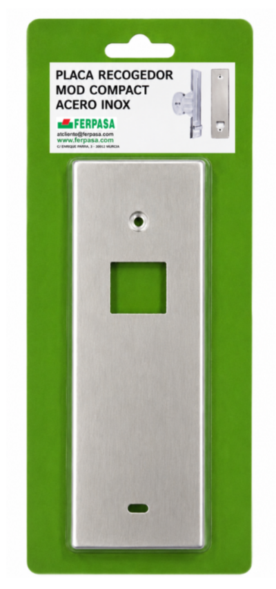 PLACA RECOGEDOR MOD COMPACT ACERO INOX