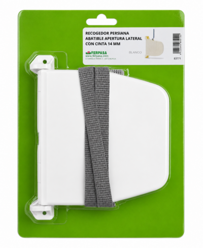 RECOGEDOR PERSIANA ABATIBLE APERTUTA LATERAL CON CINTA 14 MM