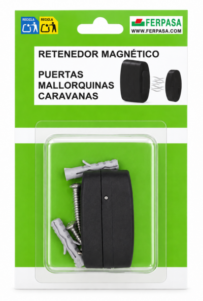 RETENEDOR MAGNÉTICO VENTANAS-CARAVANAS RECTANGULAR